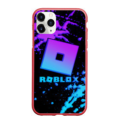 Чехол iPhone 11 Pro матовый Roblox logo neon gradient, цвет: 3D-красный