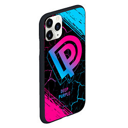 Чехол iPhone 11 Pro матовый Deep Purple - neon gradient, цвет: 3D-черный — фото 2