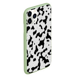 Чехол iPhone 11 Pro матовый Далматин - текстура, цвет: 3D-салатовый — фото 2