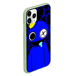 Чехол iPhone 11 Pro матовый Радужные друзья - персонаж Синий, цвет: 3D-салатовый — фото 2
