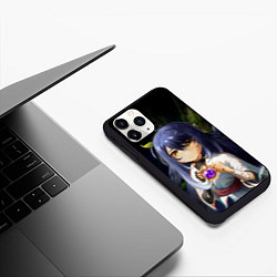 Чехол iPhone 11 Pro матовый Кудзё Сара Genshin Impact, цвет: 3D-черный — фото 2