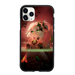 Чехол iPhone 11 Pro матовый Нахида из Genshin Impact, цвет: 3D-черный