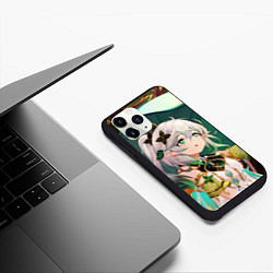 Чехол iPhone 11 Pro матовый Нахида герой Genshin Impact, цвет: 3D-черный — фото 2