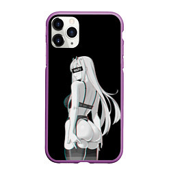 Чехол iPhone 11 Pro матовый Waifu Zero Two, цвет: 3D-фиолетовый