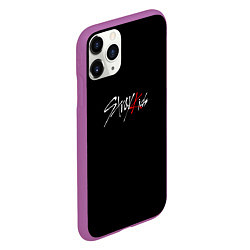 Чехол iPhone 11 Pro матовый Stray Kids white logo, цвет: 3D-фиолетовый — фото 2