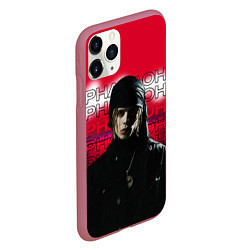Чехол iPhone 11 Pro матовый Pharaoh Red Moon, цвет: 3D-малиновый — фото 2