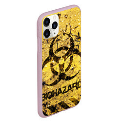 Чехол iPhone 11 Pro матовый Danger biohazard, цвет: 3D-розовый — фото 2