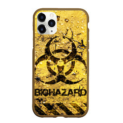 Чехол iPhone 11 Pro матовый Danger biohazard, цвет: 3D-коричневый