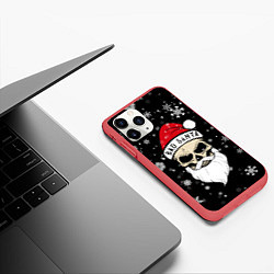 Чехол iPhone 11 Pro матовый Christmas Bad Santa, цвет: 3D-красный — фото 2