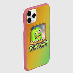 Чехол iPhone 11 Pro матовый My Singing Monsters - Зерномех, цвет: 3D-малиновый — фото 2