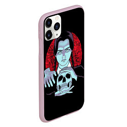 Чехол iPhone 11 Pro матовый Wednesday Skull, цвет: 3D-розовый — фото 2