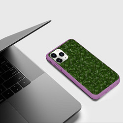 Чехол iPhone 11 Pro матовый Милитари лента, цвет: 3D-фиолетовый — фото 2
