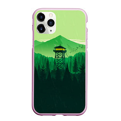 Чехол iPhone 11 Pro матовый Файрвотч, цвет: 3D-розовый