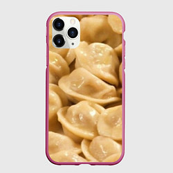 Чехол iPhone 11 Pro матовый Пельмени, цвет: 3D-малиновый