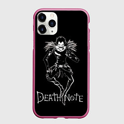 Чехол iPhone 11 Pro матовый Рюк тетрадь смерти, цвет: 3D-малиновый