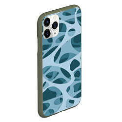 Чехол iPhone 11 Pro матовый Снежные лабиринты, цвет: 3D-темно-зеленый — фото 2