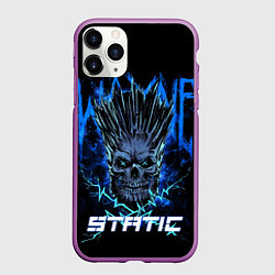 Чехол iPhone 11 Pro матовый X Static - Wayne Static skull, цвет: 3D-фиолетовый