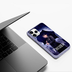 Чехол iPhone 11 Pro матовый Уэнсдей Аддамс, цвет: 3D-светло-сиреневый — фото 2