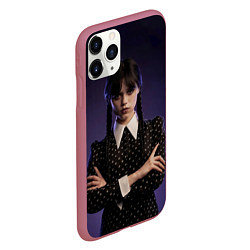 Чехол iPhone 11 Pro матовый Wednesday: Violet Light, цвет: 3D-малиновый — фото 2