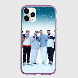 Чехол iPhone 11 Pro матовый Stray Kids winter, цвет: 3D-фиолетовый