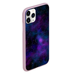 Чехол iPhone 11 Pro матовый Космос с галактиками, цвет: 3D-розовый — фото 2