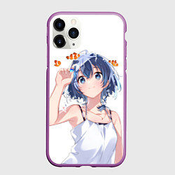 Чехол iPhone 11 Pro матовый Кукуру Мисакино - Кукуру Мисакино, цвет: 3D-фиолетовый