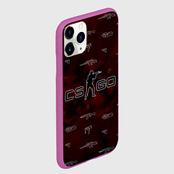 Чехол iPhone 11 Pro матовый CS GO с оружием, цвет: 3D-фиолетовый — фото 2