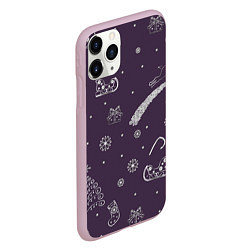 Чехол iPhone 11 Pro матовый Сиреневое настроение, цвет: 3D-розовый — фото 2
