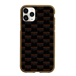 Чехол iPhone 11 Pro матовый Pattern Modern strike online, цвет: 3D-коричневый