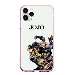 Чехол iPhone 11 Pro матовый Стенд Джотаро Куджо Star Platinum, цвет: 3D-розовый