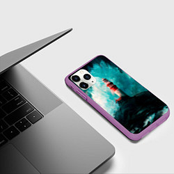 Чехол iPhone 11 Pro матовый Бушующее море, цвет: 3D-фиолетовый — фото 2