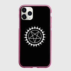 Чехол iPhone 11 Pro матовый Тёмный дворецкий - знак демона, цвет: 3D-малиновый