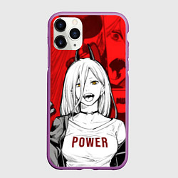 Чехол iPhone 11 Pro матовый Chainsaw Man: Power, цвет: 3D-фиолетовый