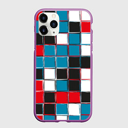 Чехол iPhone 11 Pro матовый Разнообразные стеклянные фигуры, цвет: 3D-фиолетовый