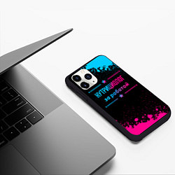 Чехол iPhone 11 Pro матовый Нутрициолог за работой - неоновый градиент, цвет: 3D-черный — фото 2