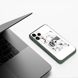 Чехол iPhone 11 Pro матовый The man who fell the earth - Дэвид Боуи, цвет: 3D-темно-зеленый — фото 2