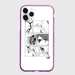 Чехол iPhone 11 Pro матовый The man who fell the earth - Дэвид Боуи, цвет: 3D-фиолетовый