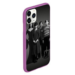 Чехол iPhone 11 Pro матовый Аддамс, семейный портрет, цвет: 3D-фиолетовый — фото 2