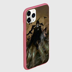 Чехол iPhone 11 Pro матовый Уэнсдэй и вороны, цвет: 3D-малиновый — фото 2