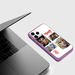 Чехол iPhone 11 Pro матовый Оуэн Уилсон и Бен Стиллер в аниме Берсерк, цвет: 3D-фиолетовый — фото 2