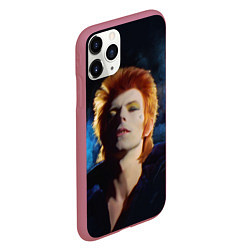 Чехол iPhone 11 Pro матовый David Bowie - Jean Genie, цвет: 3D-малиновый — фото 2