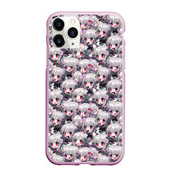Чехол iPhone 11 Pro матовый Любовь и ахегао, цвет: 3D-розовый