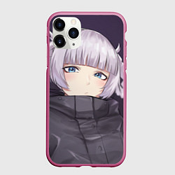 Чехол iPhone 11 Pro матовый Милая Надзуна Нанакуса, цвет: 3D-малиновый