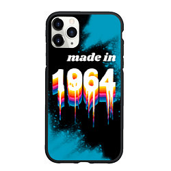 Чехол iPhone 11 Pro матовый Made in 1964: liquid art, цвет: 3D-черный