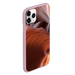Чехол iPhone 11 Pro матовый Изогнутые натуральные стены цвета, цвет: 3D-розовый — фото 2