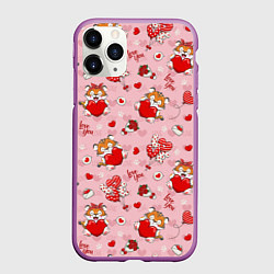 Чехол iPhone 11 Pro матовый Влюбленные тигрята