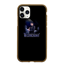 Чехол iPhone 11 Pro матовый Wednesday с зонтом, цвет: 3D-коричневый