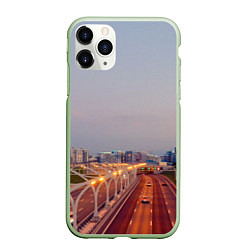 Чехол iPhone 11 Pro матовый Санкт-Петербург: Васильевский остров, цвет: 3D-салатовый