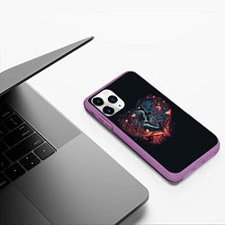 Чехол iPhone 11 Pro матовый Возлюбленные навсегда, цвет: 3D-фиолетовый — фото 2