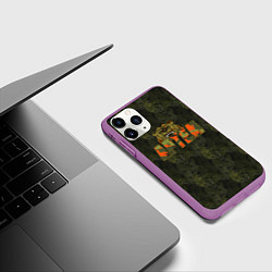 Чехол iPhone 11 Pro матовый Артем камуфляж, цвет: 3D-фиолетовый — фото 2